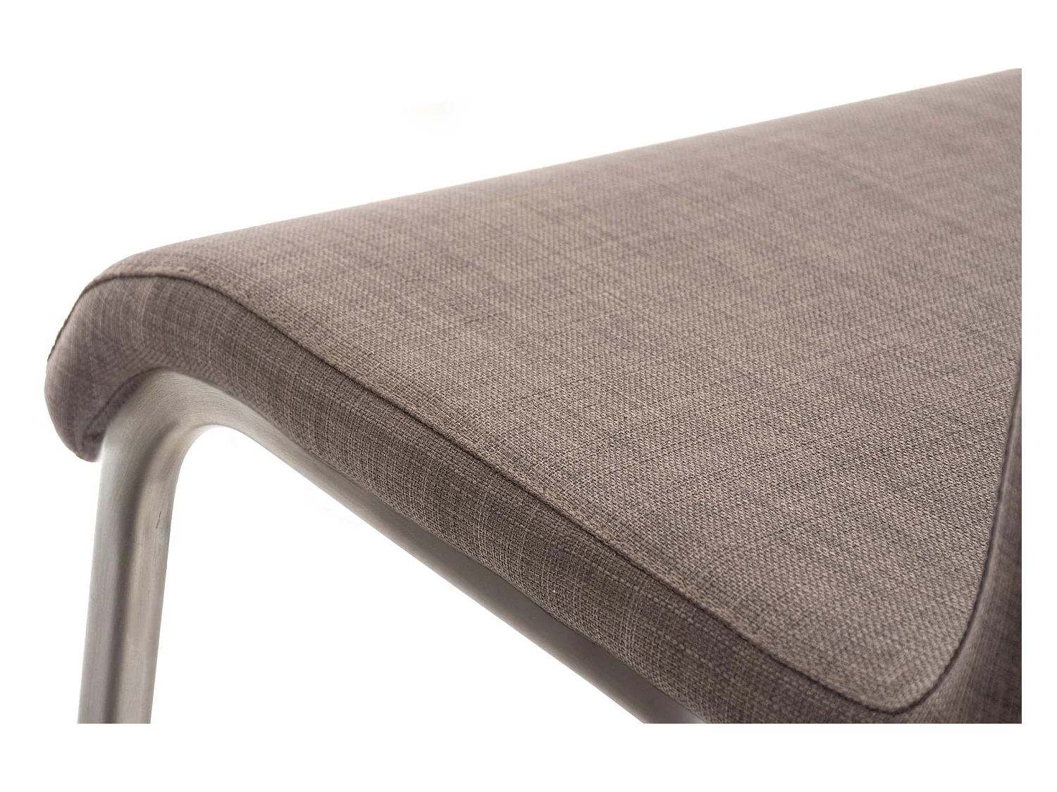 Tabouret de bar - Tissu & Acier inoxydable - Gris - Limon