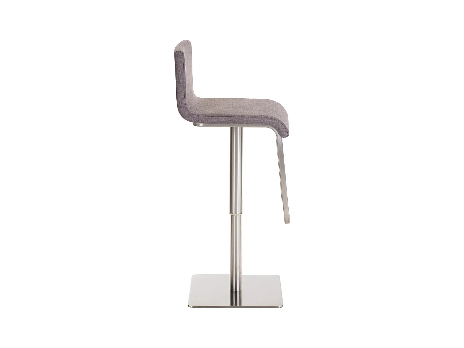 Tabouret de bar - Tissu & Acier inoxydable - Gris - Limon
