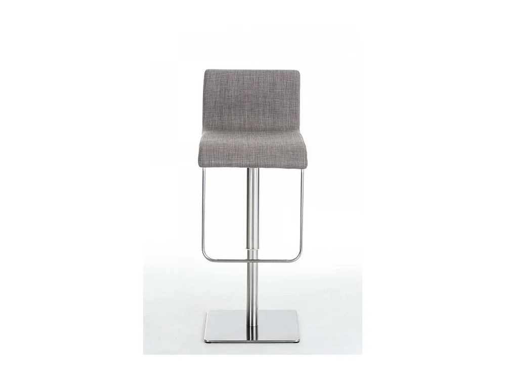 Tabouret de bar - Tissu & Acier inoxydable - Gris - Limon