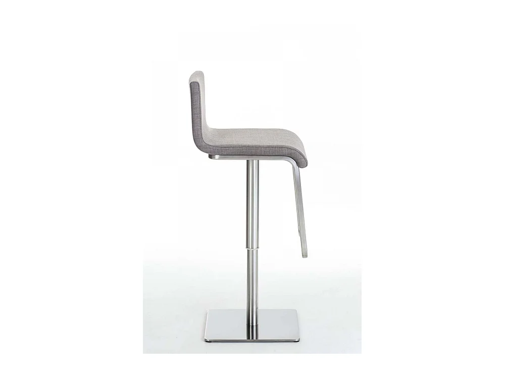 Tabouret de bar - Tissu & Acier inoxydable - Gris - Limon