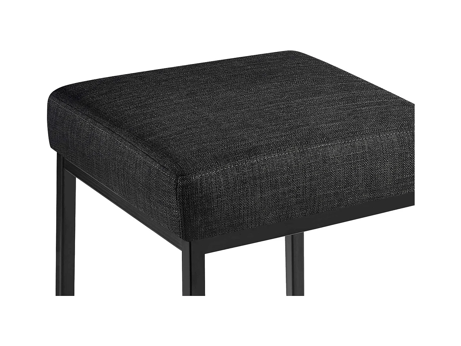 Lot de 2  Tabouret de bar - Tissu & Noir - Gris foncé - Montreal 85