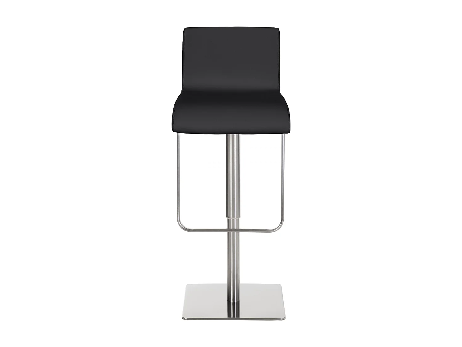 Tabouret de bar - Similicuir & Acier inoxydable - Noir - Limon