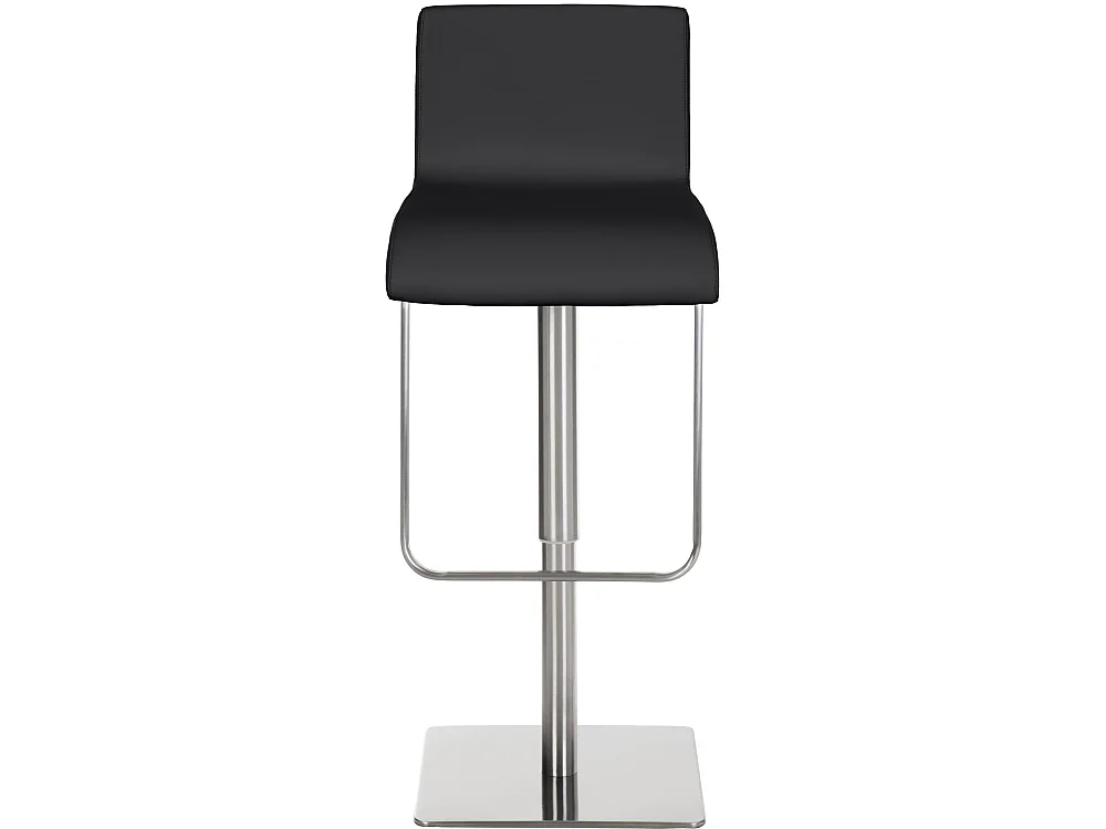 Tabouret de bar - Similicuir & Acier inoxydable - Noir - Limon