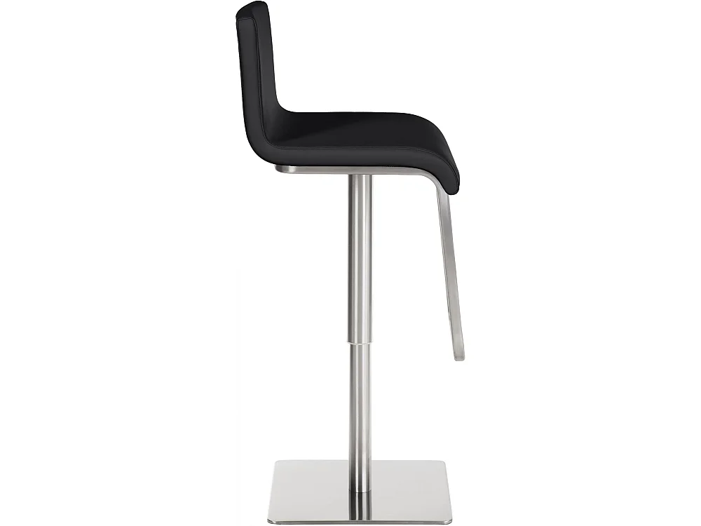 Tabouret de bar - Similicuir & Acier inoxydable - Noir - Limon