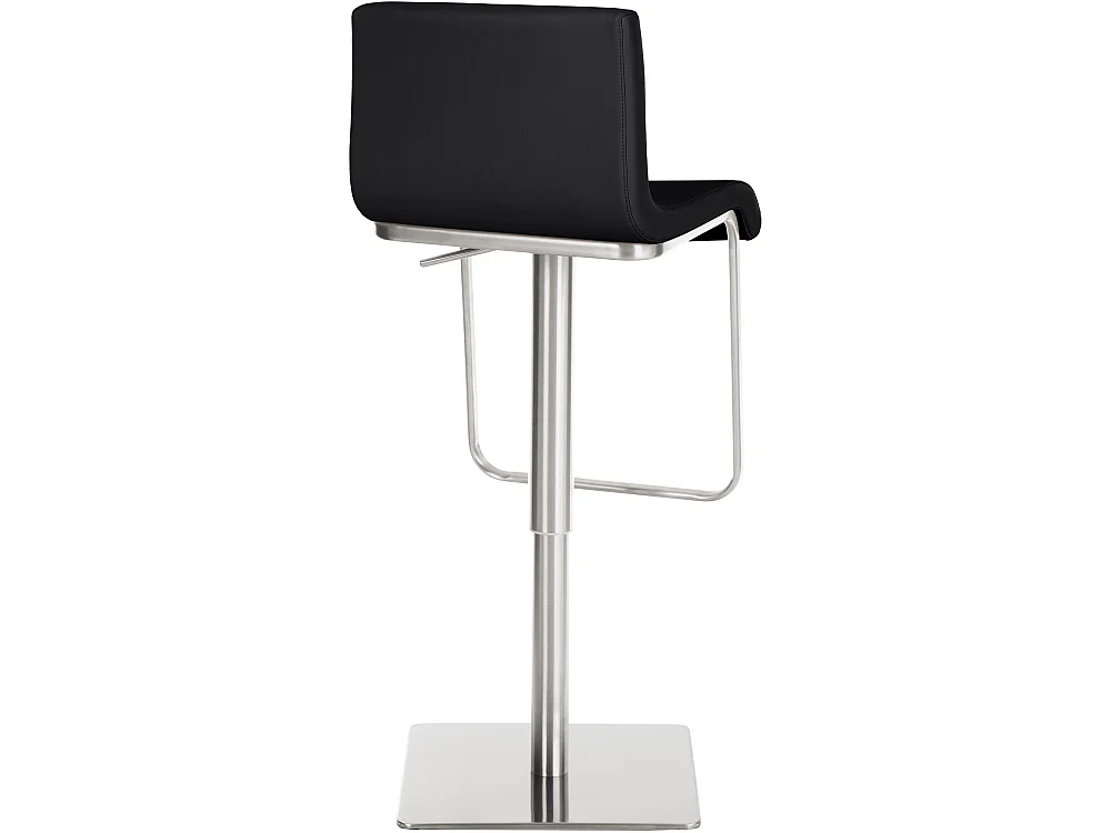 Tabouret de bar - Similicuir & Acier inoxydable - Noir - Limon