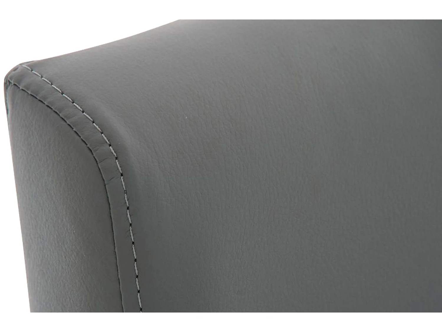 Lot de 2  Tabouret de bar - Similicuir - Gris - Paros