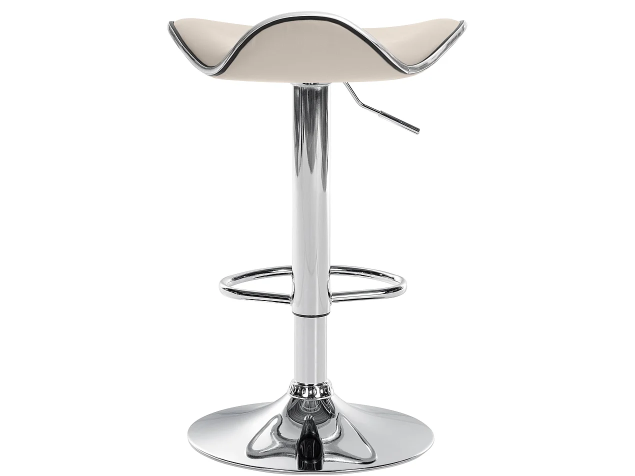 Tabouret de bar - Similicuir - Crème - Shanghai