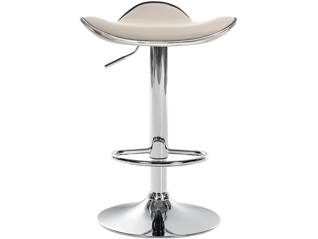 Tabouret de bar - Similicuir - Crème - Shanghai