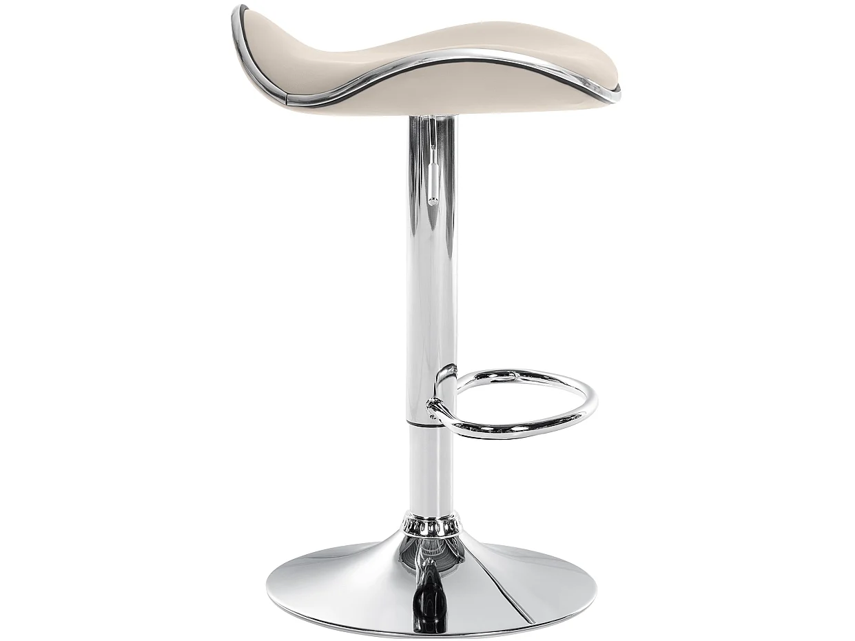 Tabouret de bar - Similicuir - Crème - Shanghai