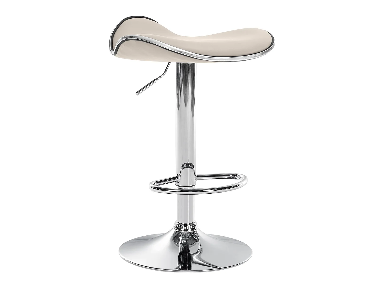 Tabouret de bar - Similicuir - Crème - Shanghai