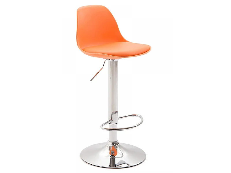 Tabouret de bar - Plastique & Métal - Orange - Kiel