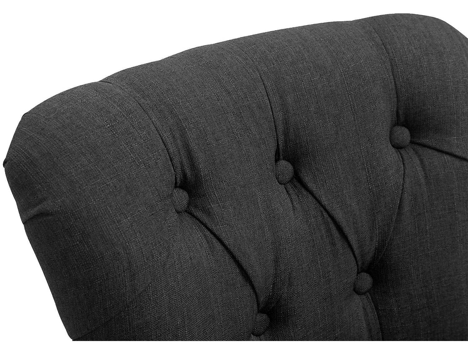 Tabouret de bar - Tissu & Acier inoxydable - Gris foncé - Lakewood