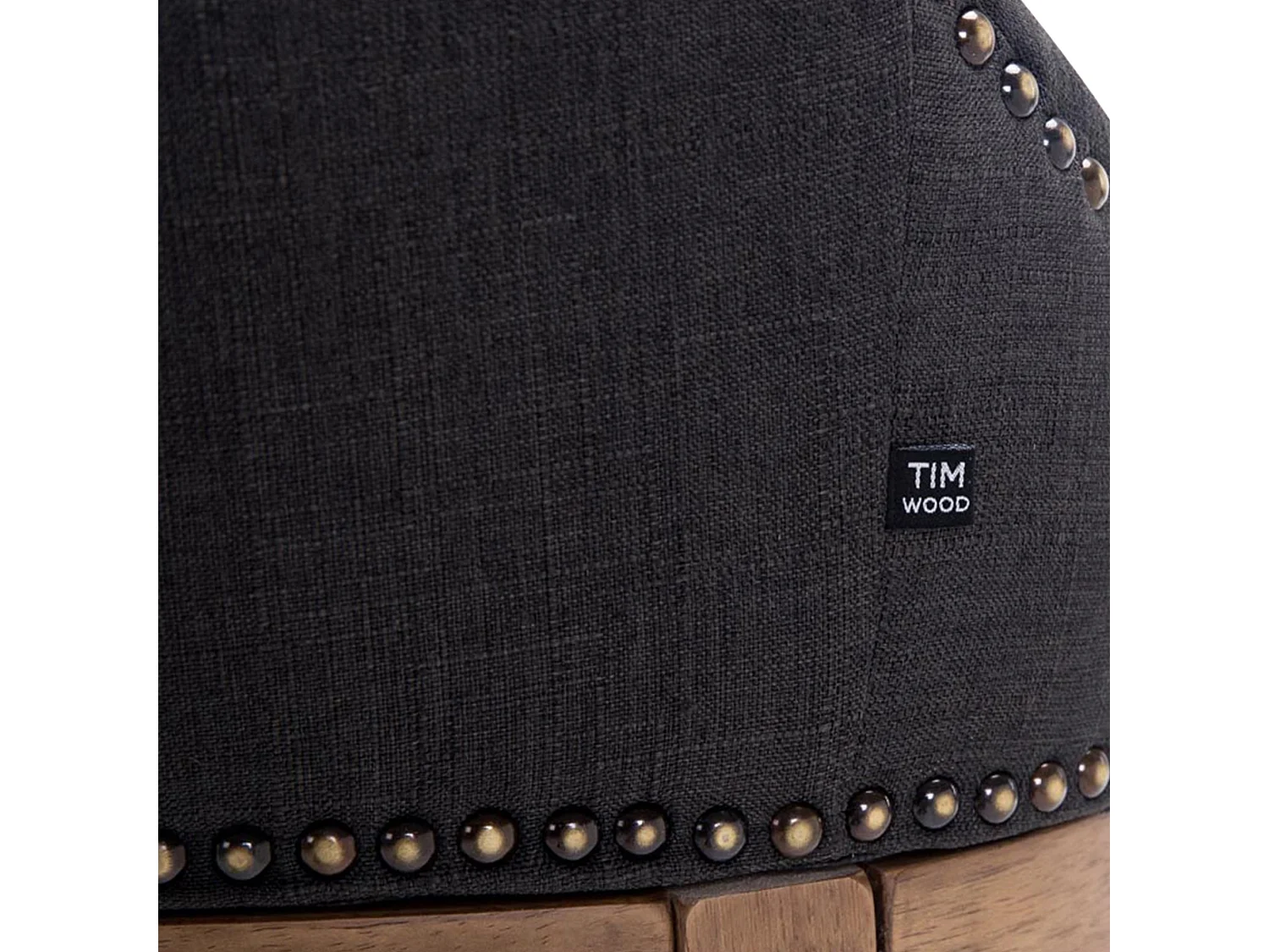 Tabouret de bar - Tissu & Acier inoxydable - Gris foncé - Lakewood