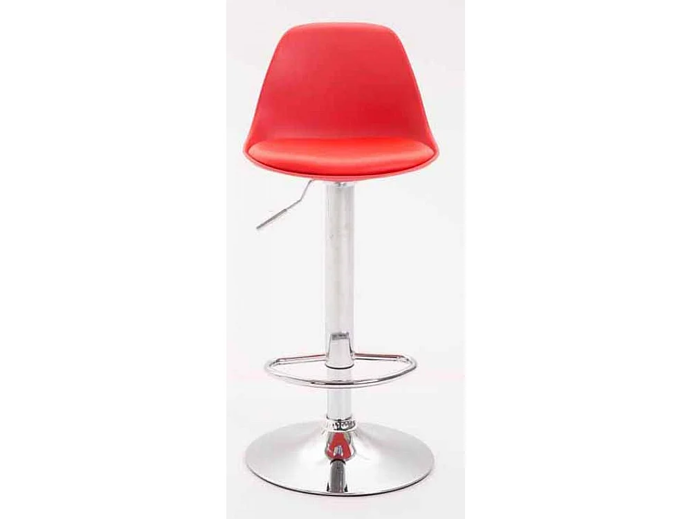 Lot de 2  Tabouret de bar - Similicuir & Métal - Rouge - Kiel