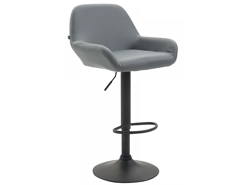 Barhocker - Kunstleder & schwarz - grau - Braga