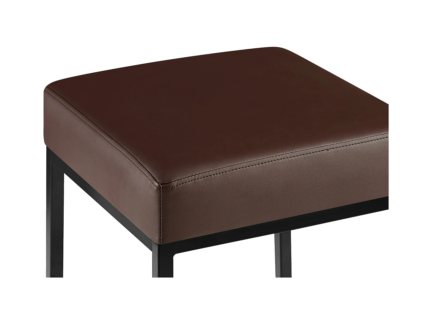 2er Set Barhocker - Kunstleder & schwarz - braun - Montreal 80