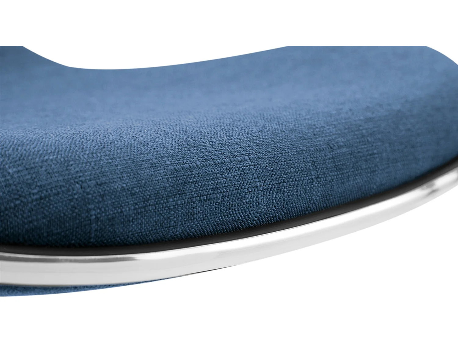 Tabouret de bar - Tissu & Métal chromé - Bleu - Shanghai