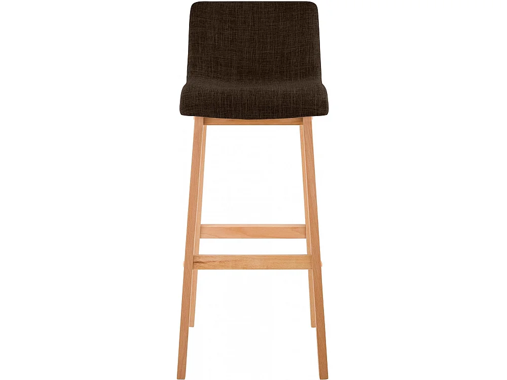 Lot de 2  Tabouret de bar - Tissu - Marron - Hover