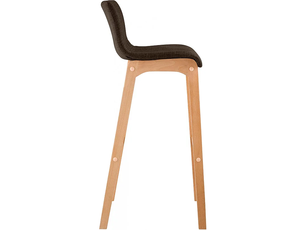 Lot de 2  Tabouret de bar - Tissu - Marron - Hover