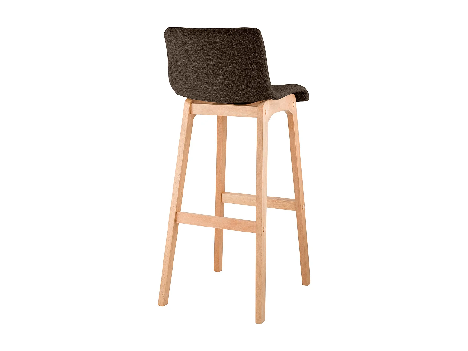 Lot de 2  Tabouret de bar - Tissu - Marron - Hover