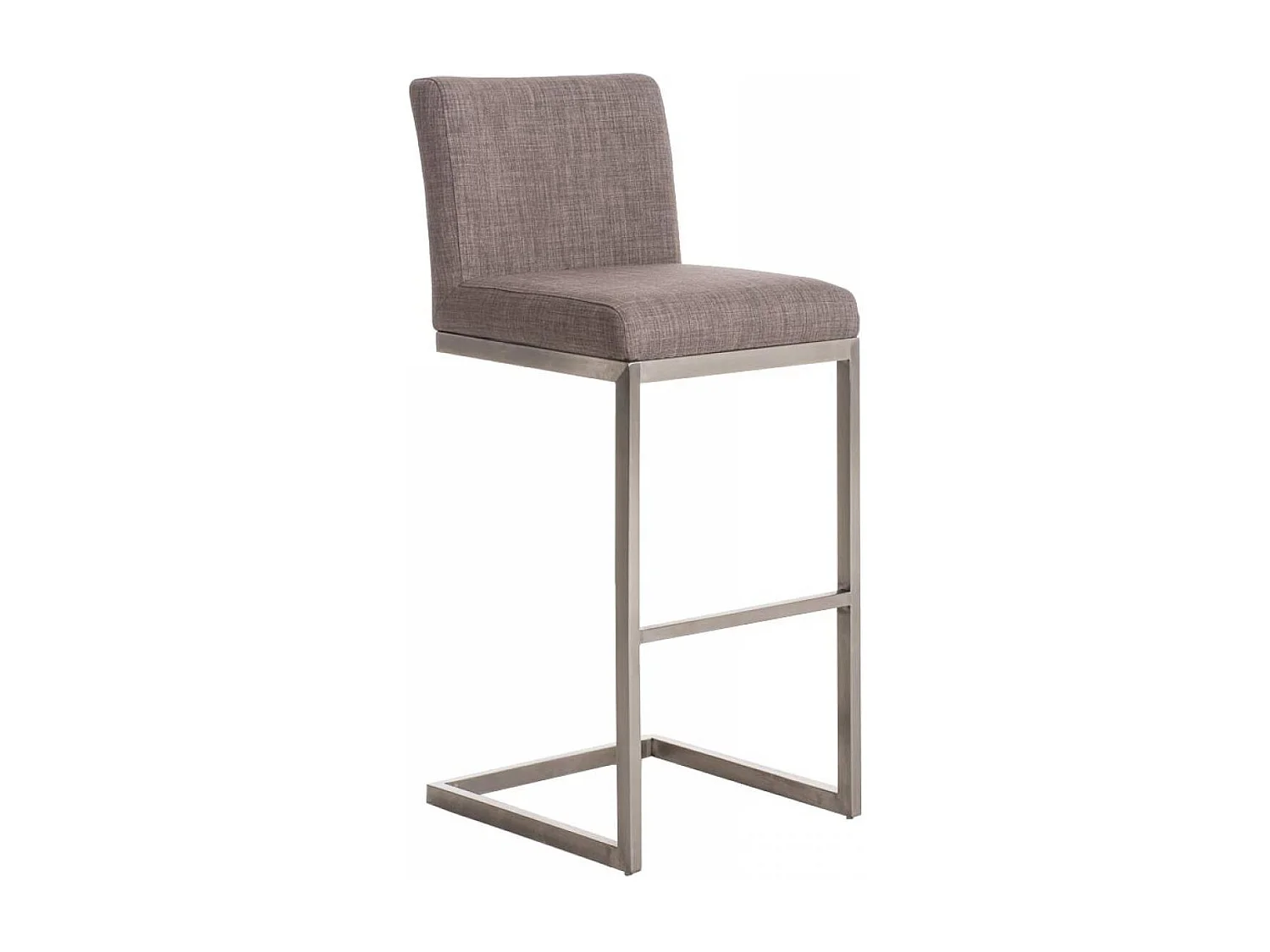 Tabouret de bar - Tissu - Gris - Paros