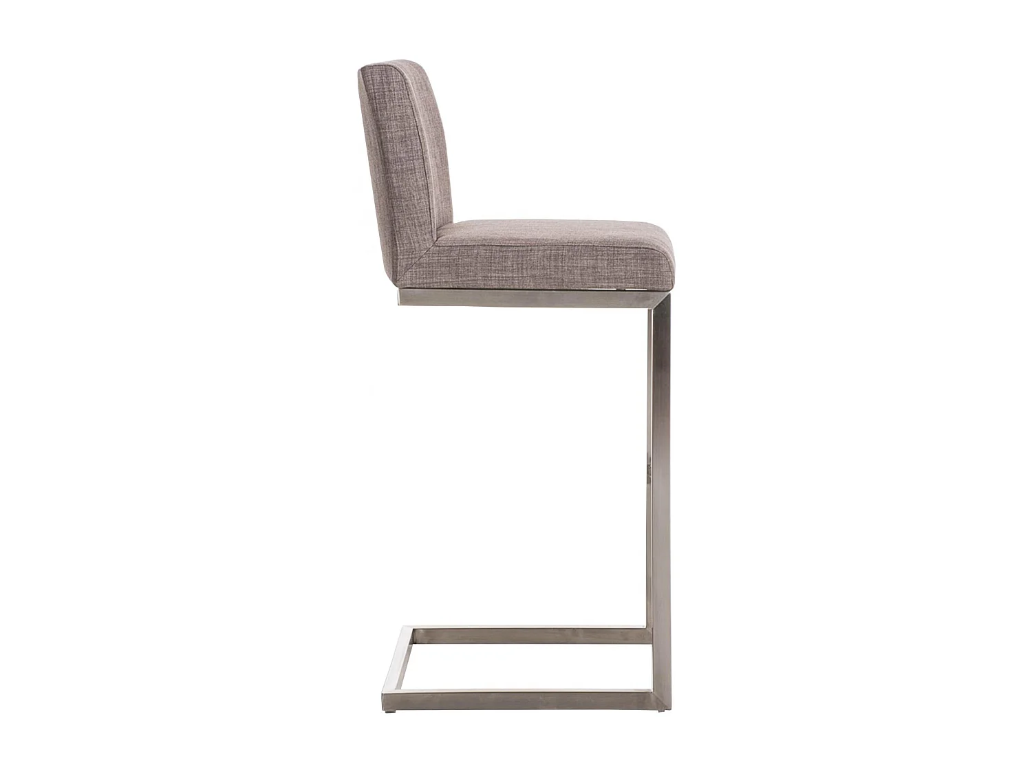 Tabouret de bar - Tissu - Gris - Paros