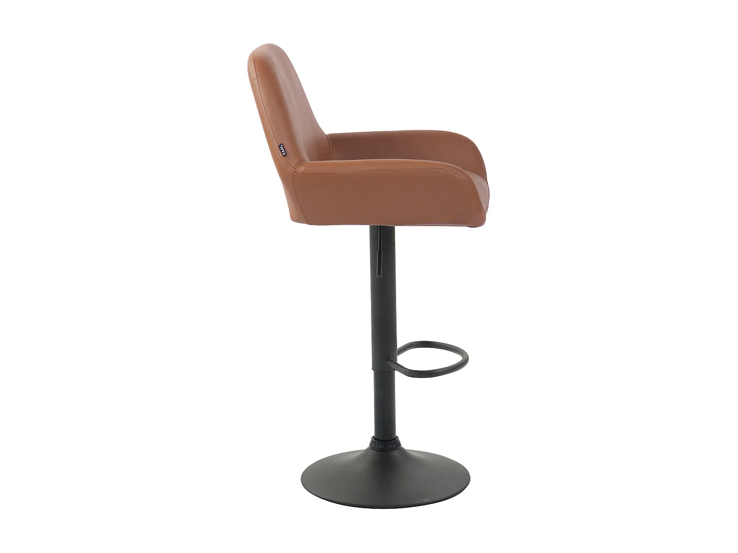 Tabouret de bar - Similicuir & Noir - Marron clair - Braga