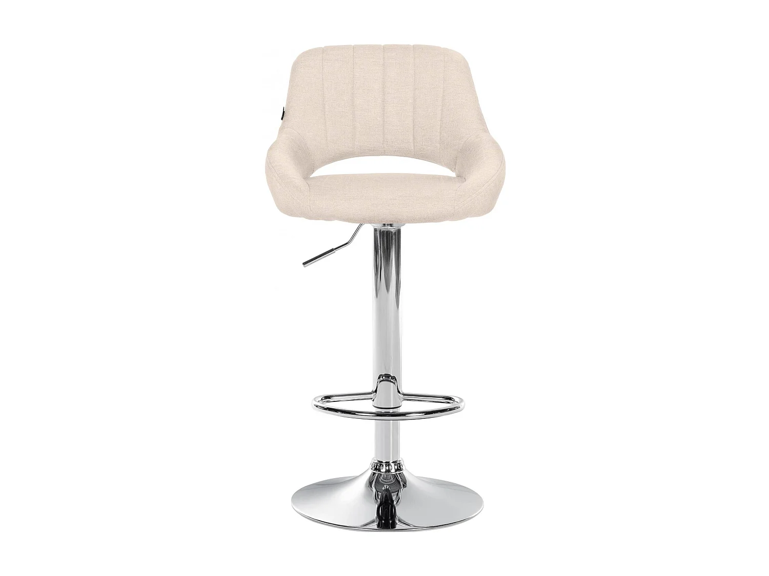 Barhocker - Stoff & chrom - creme - Milet