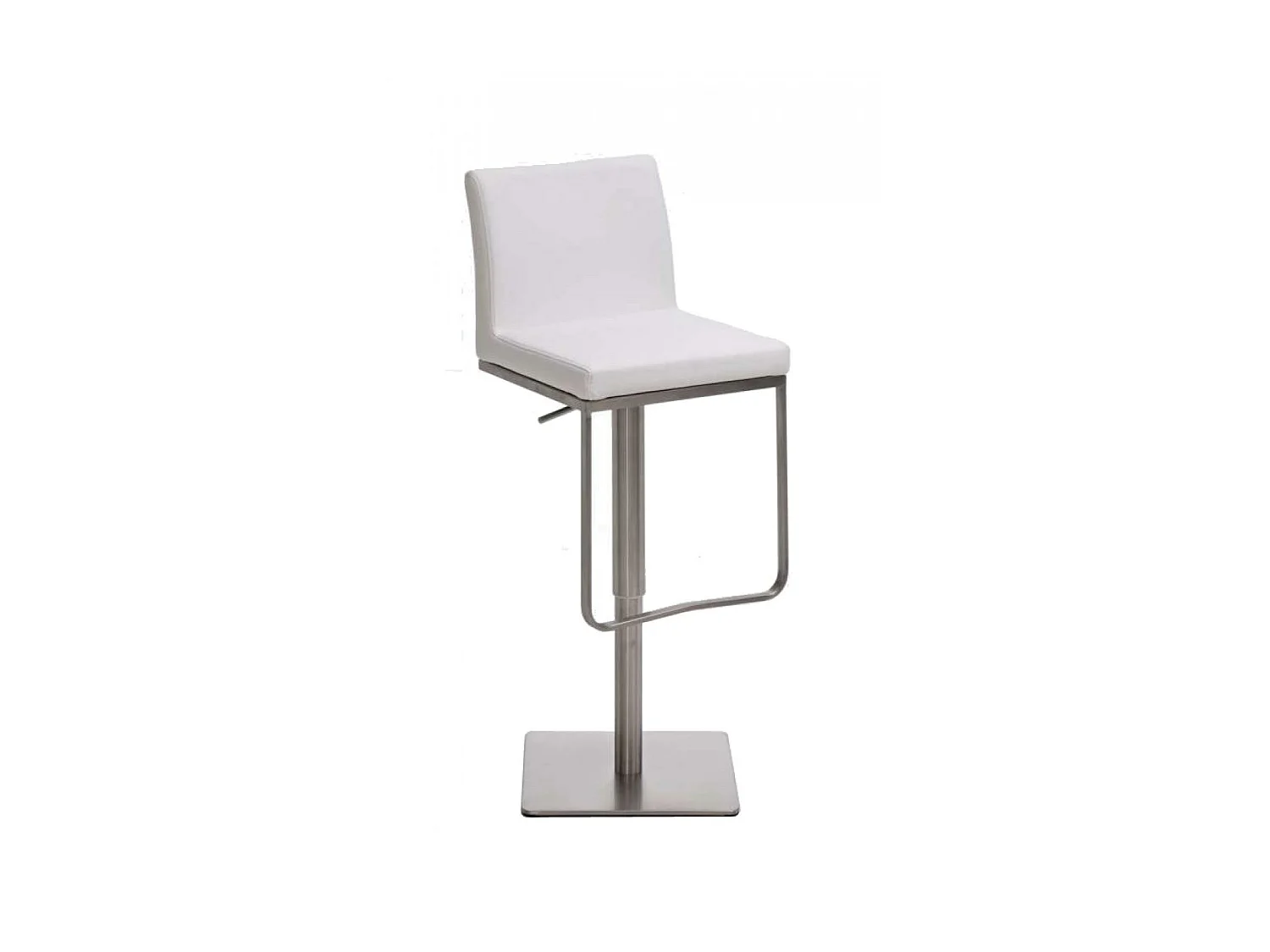 Tabouret de bar - Similicuir & Acier inoxydable - Blanc - Panama