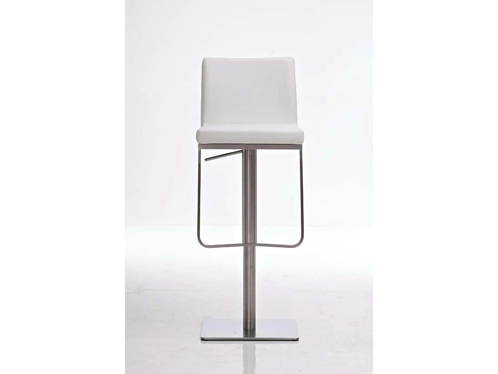 Tabouret de bar - Similicuir & Acier inoxydable - Blanc - Panama