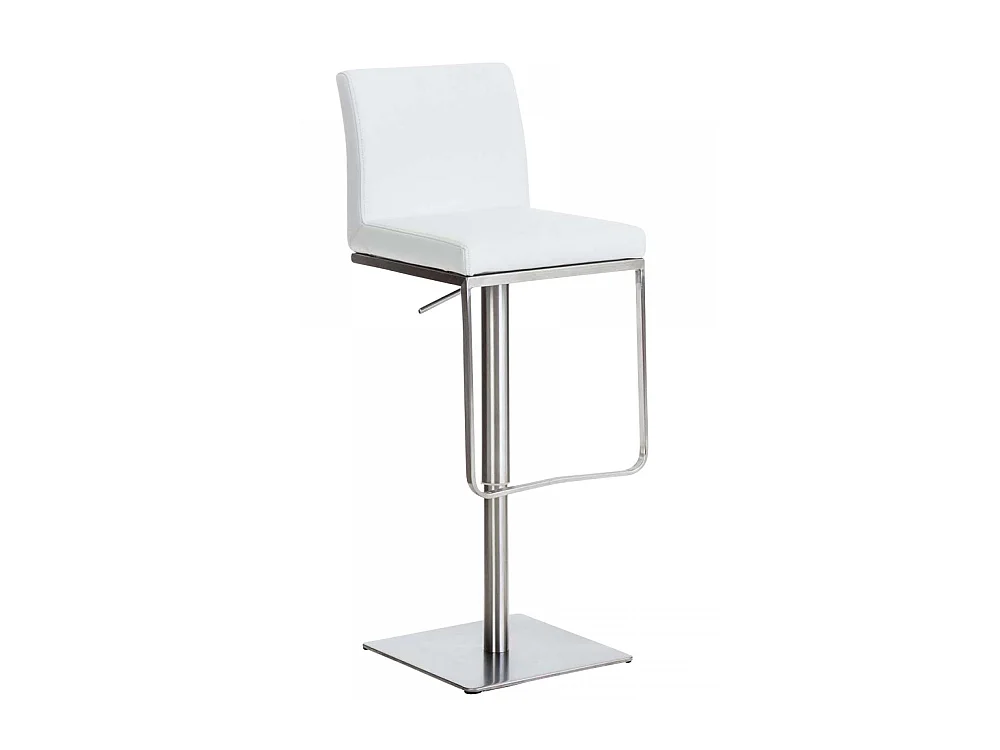 Tabouret de bar - Similicuir & Acier inoxydable - Blanc - Panama
