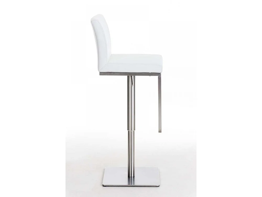 Tabouret de bar - Similicuir & Acier inoxydable - Blanc - Panama