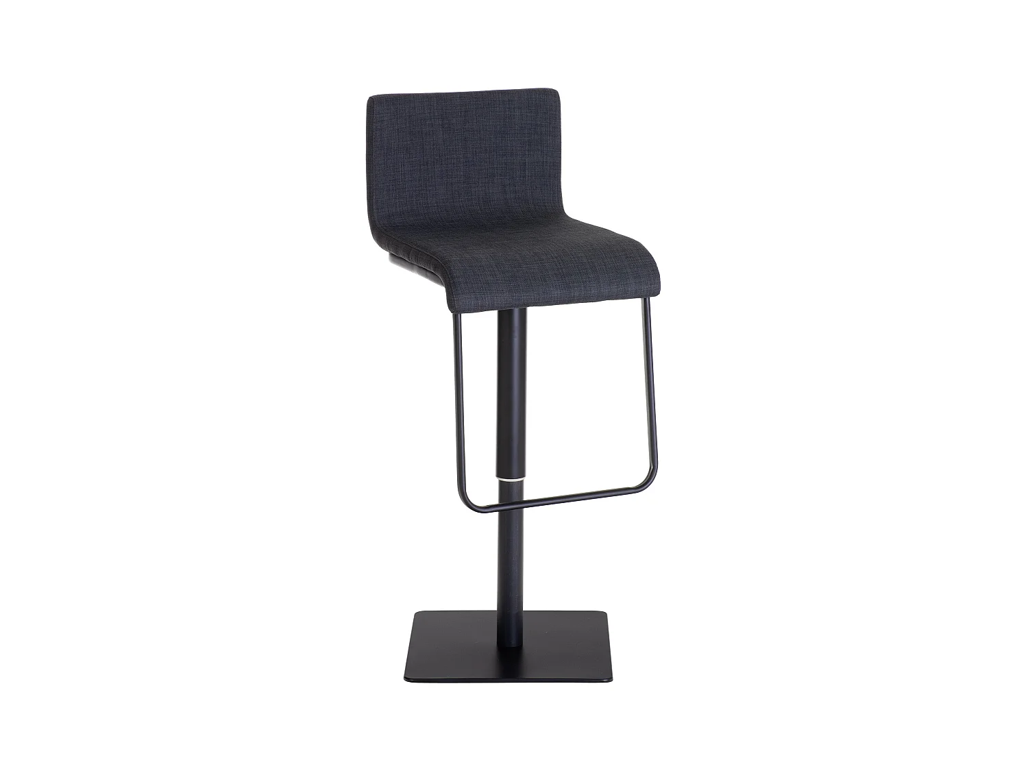 Tabouret de bar - Tissu & Noir - Gris foncé - Limon
