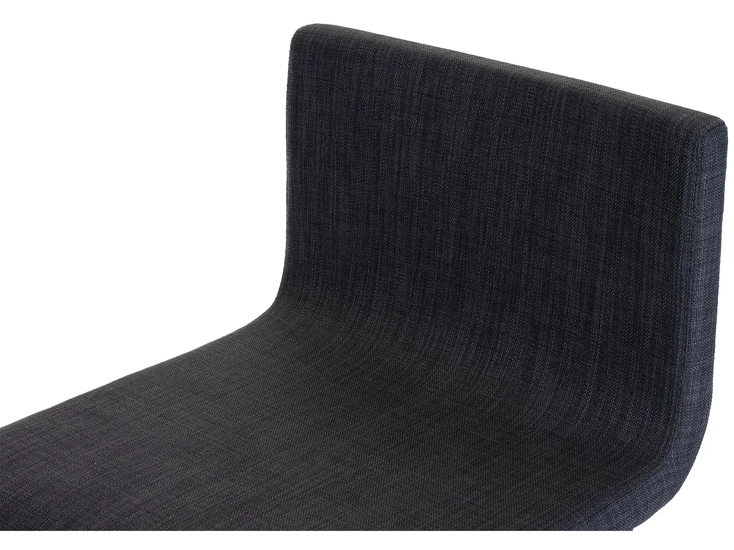 Tabouret de bar - Tissu & Noir - Gris foncé - Limon