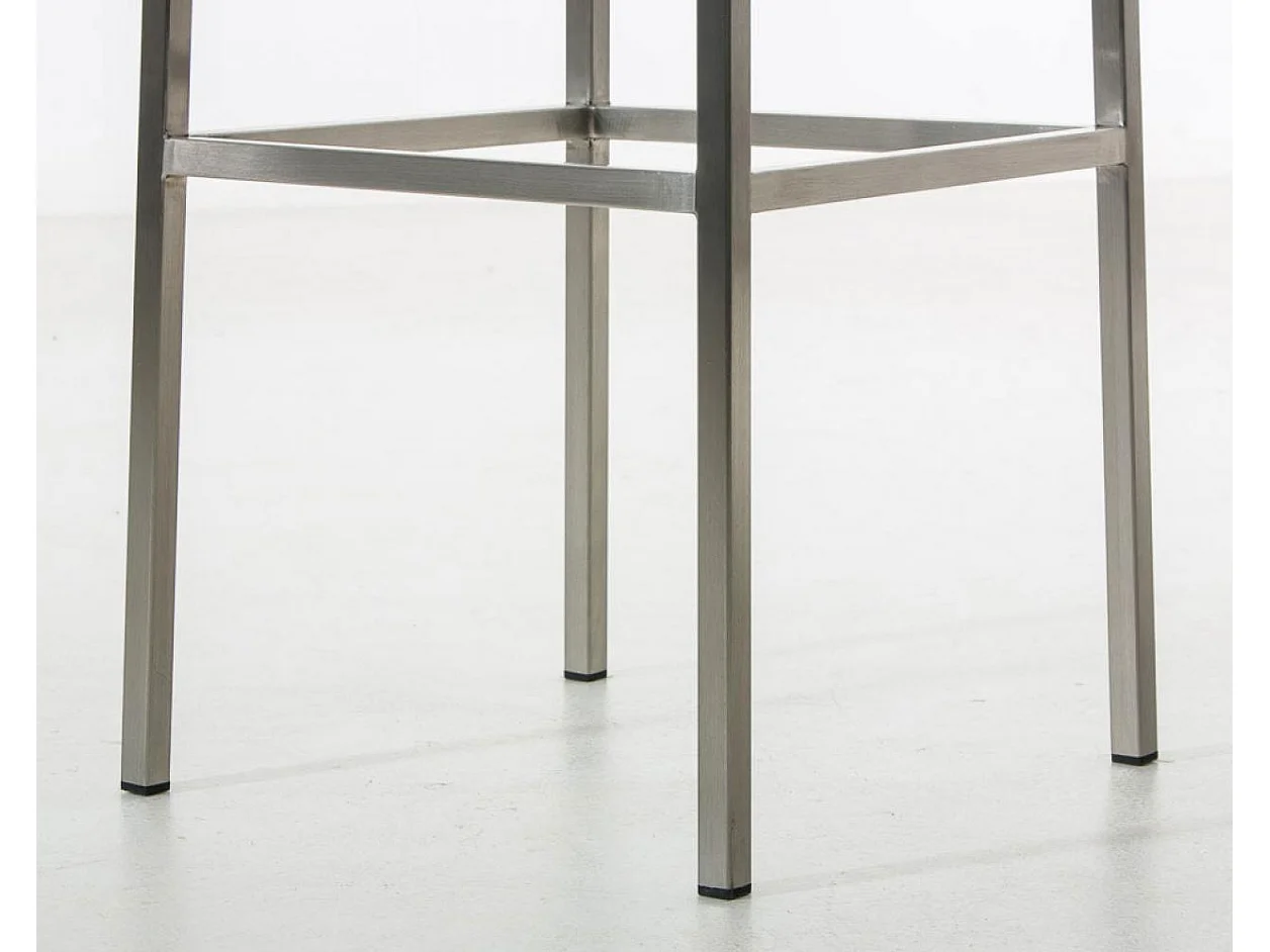 Lot de 2  Tabouret de bar - Tissu & Acier inoxydable - Gris foncé - Montreal 85