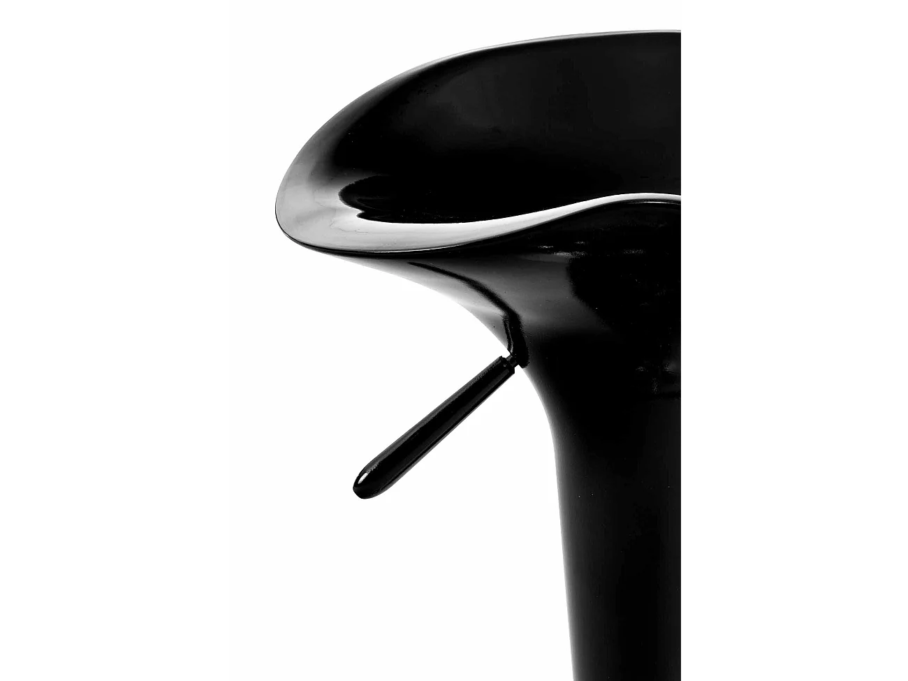 Set van 2  Barkruk - Kunststof & Metaal in chroomoptiek - zwart - Saddle