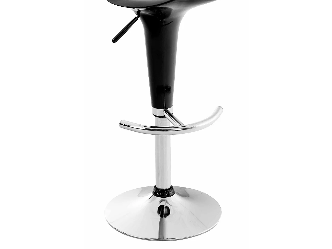 Set van 2  Barkruk - Kunststof & Metaal in chroomoptiek - zwart - Saddle