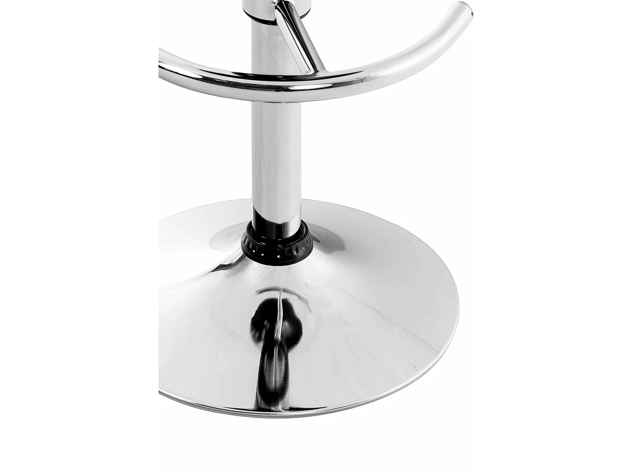 Set van 2  Barkruk - Kunststof & Metaal in chroomoptiek - zwart - Saddle