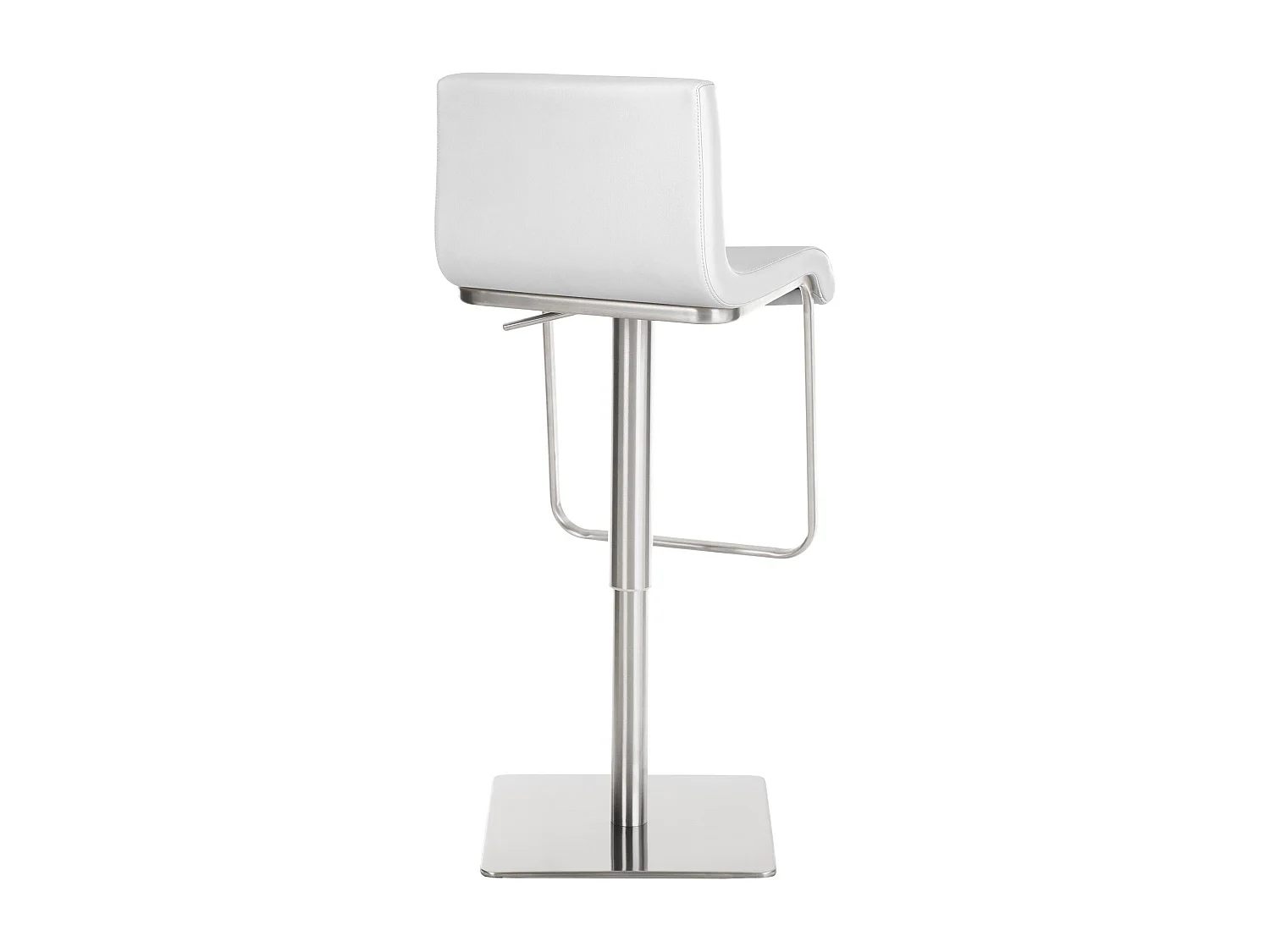 Tabouret de bar - Similicuir & Acier inoxydable - Blanc - Limon