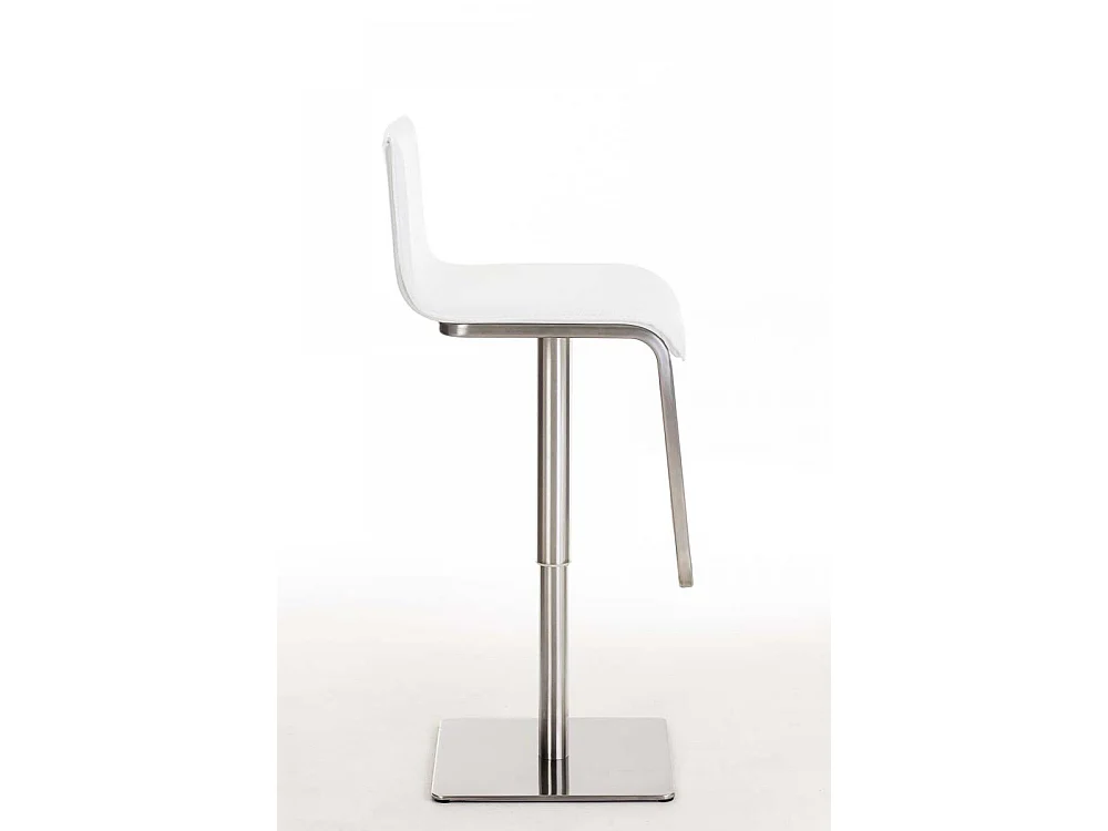 Tabouret de bar - Similicuir & Acier inoxydable - Blanc - Limon