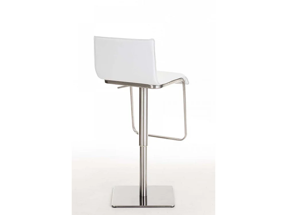 Tabouret de bar - Similicuir & Acier inoxydable - Blanc - Limon