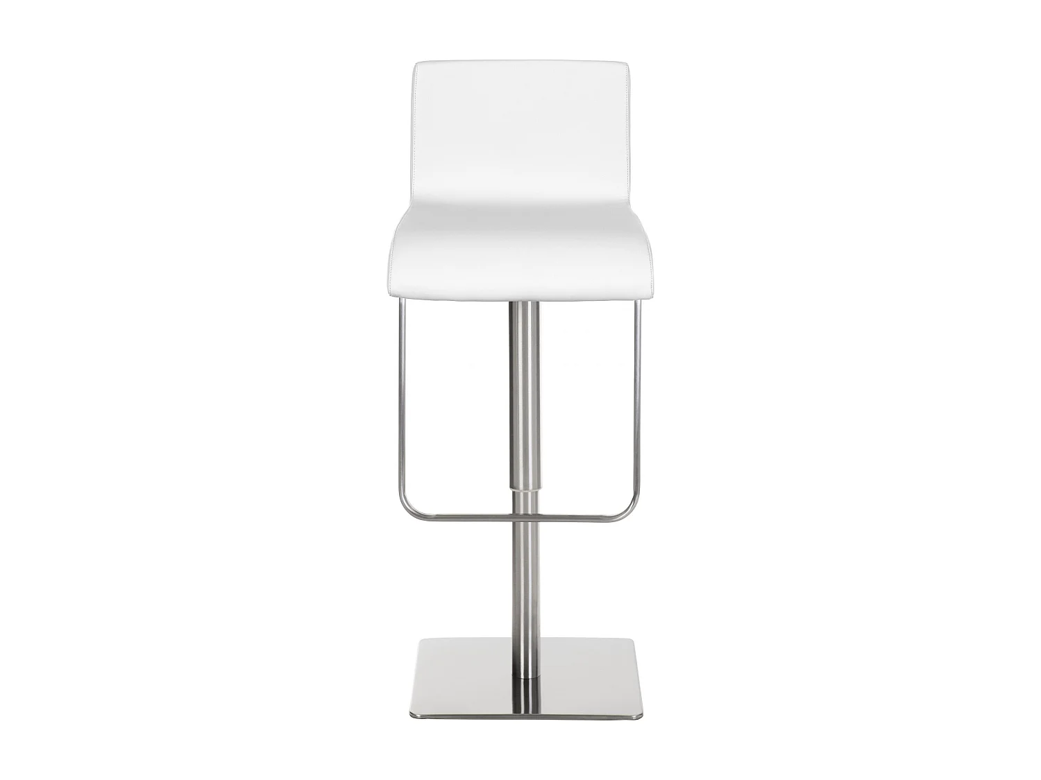 Tabouret de bar - Similicuir & Acier inoxydable - Blanc - Limon