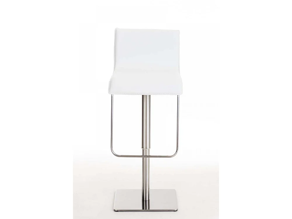 Tabouret de bar - Similicuir & Acier inoxydable - Blanc - Limon