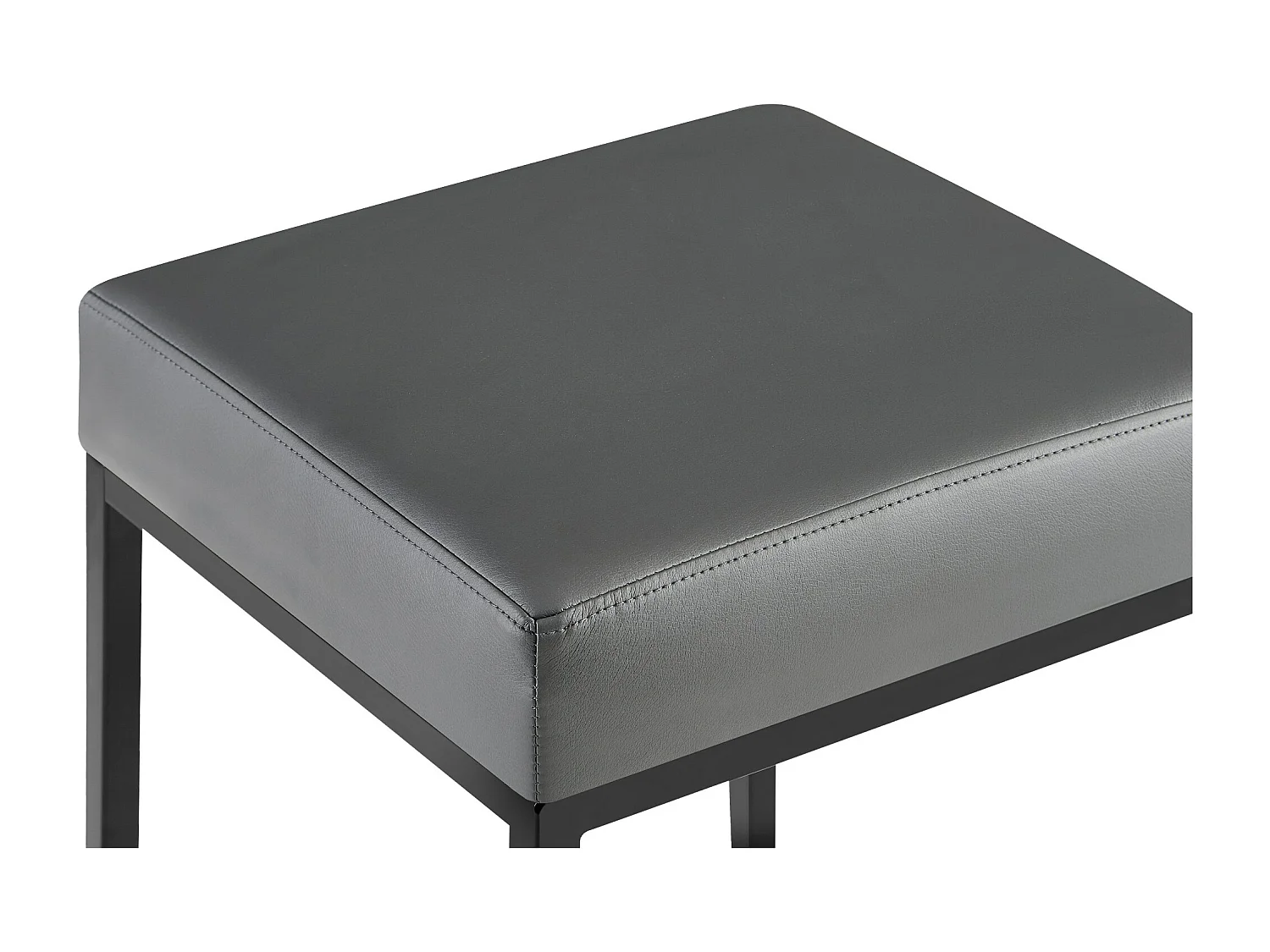 2er Set Barhocker - Kunstleder & schwarz - grau - Montreal 80