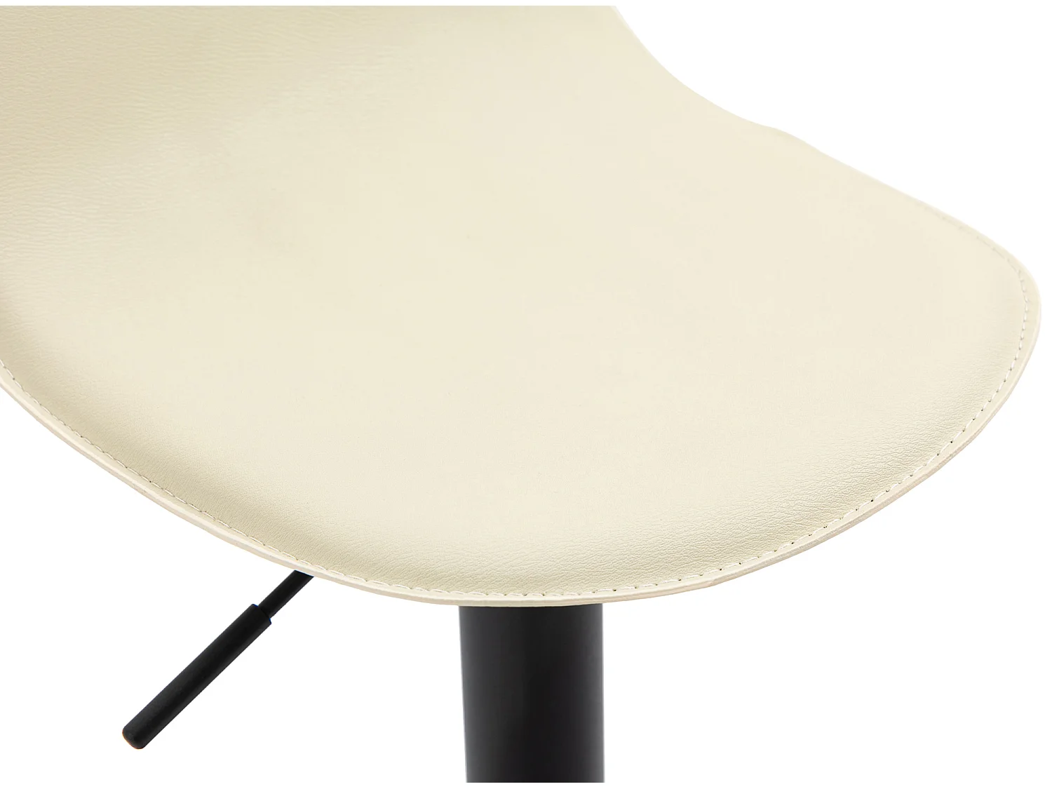 2er Set Barhocker - Kunstleder & Metall - creme - Lana V2