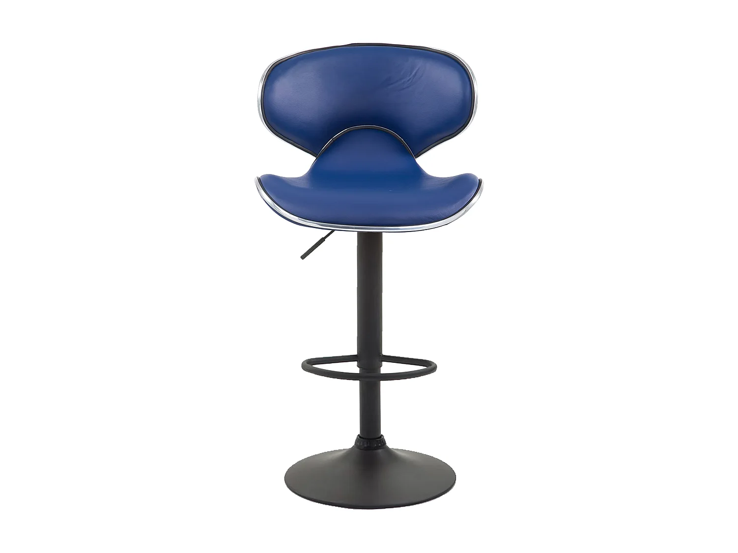 Tabouret de bar - Similicuir & Métal chromé - Bleu - Las Vegas V2