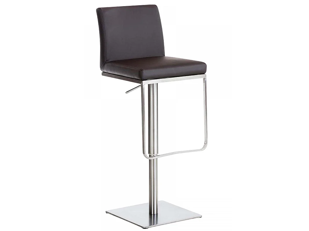 Tabouret de bar - Similicuir & Acier inoxydable - Marron - Panama