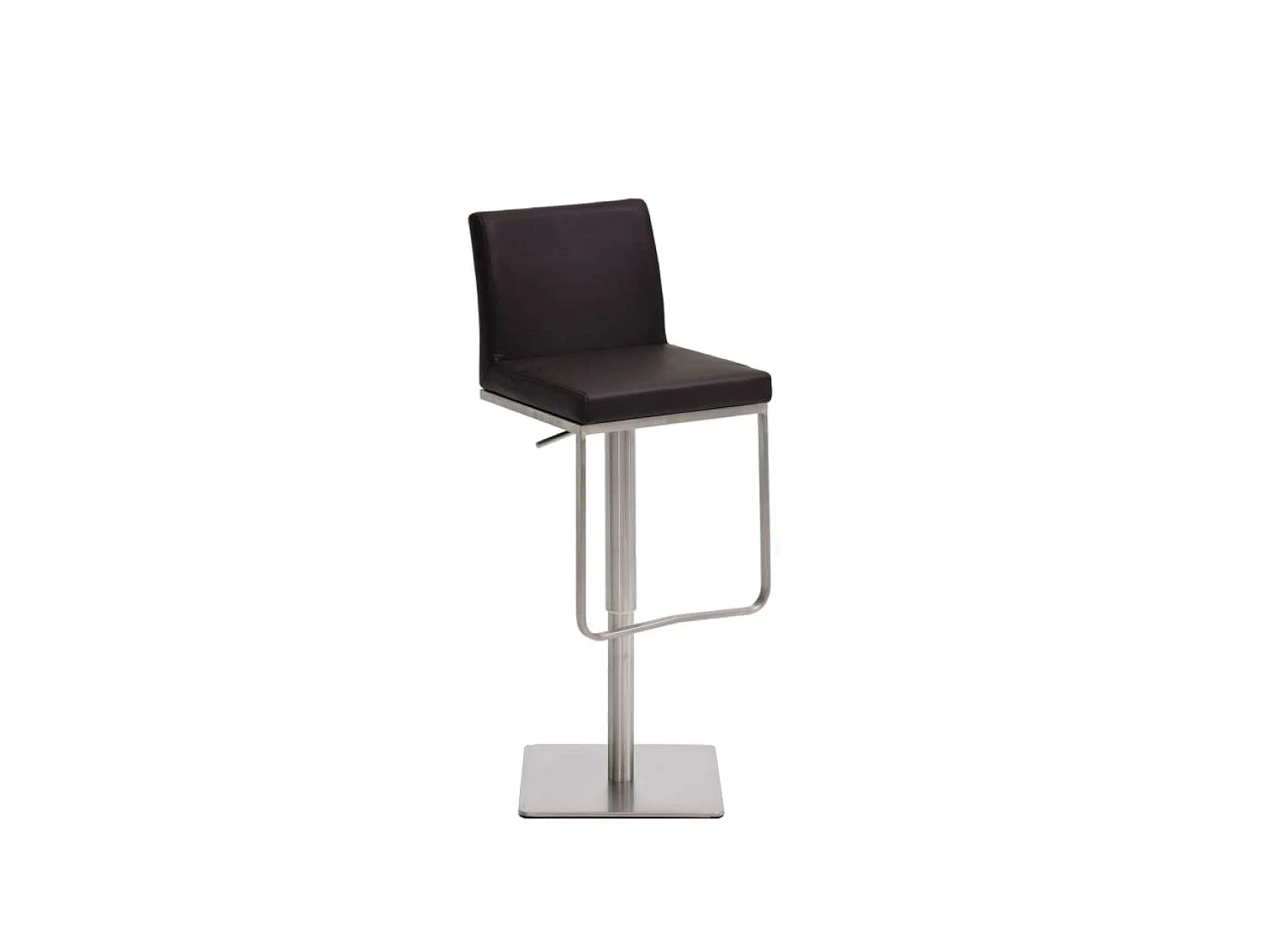 Tabouret de bar - Similicuir & Acier inoxydable - Marron - Panama