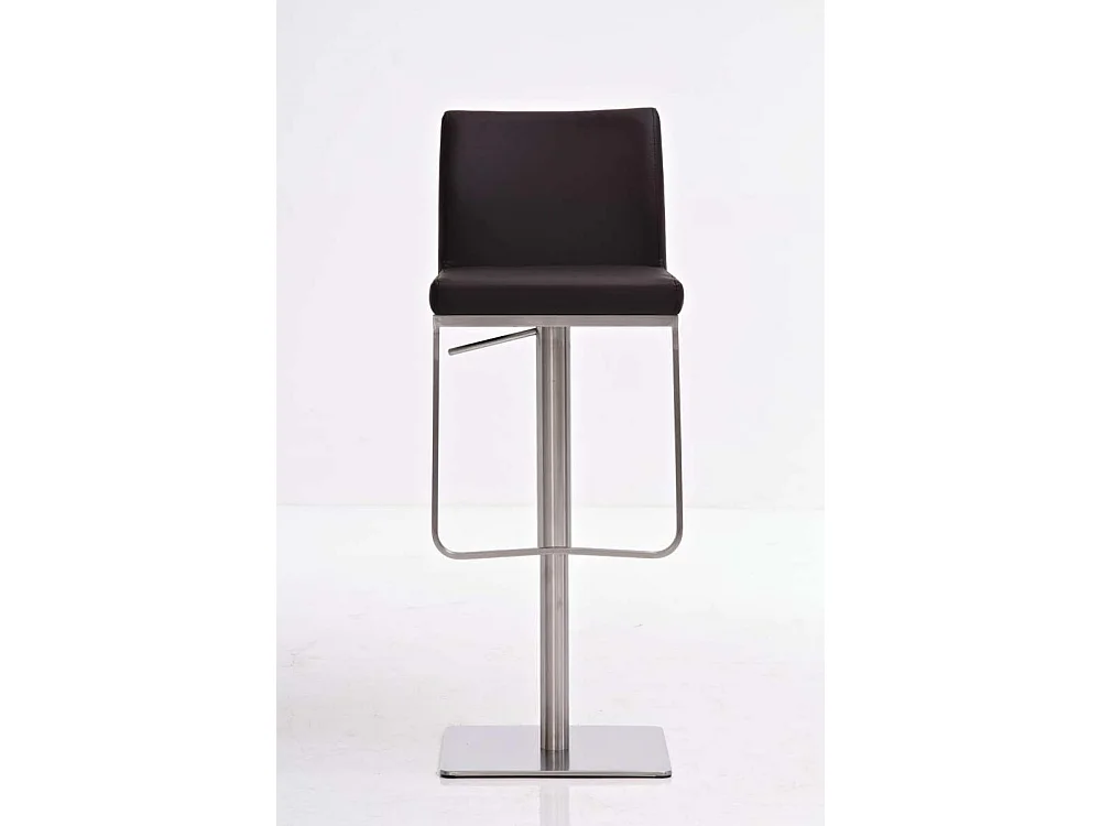 Tabouret de bar - Similicuir & Acier inoxydable - Marron - Panama