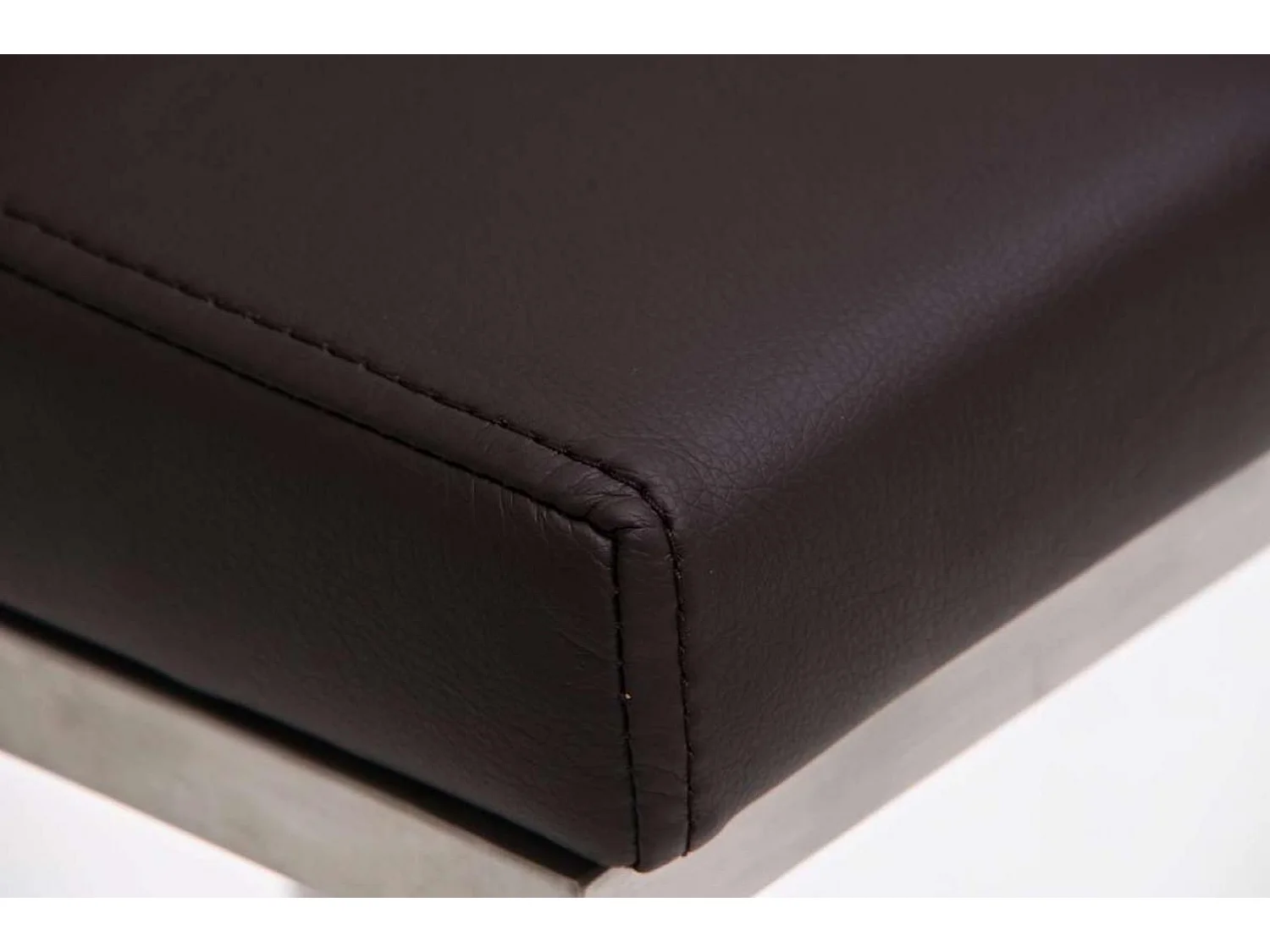 Tabouret de bar - Similicuir & Acier inoxydable - Marron - Panama